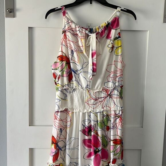 Bleeker 126 Floral Spring Summer Ruffled Dress Womens 10 - Picture 4 of 16